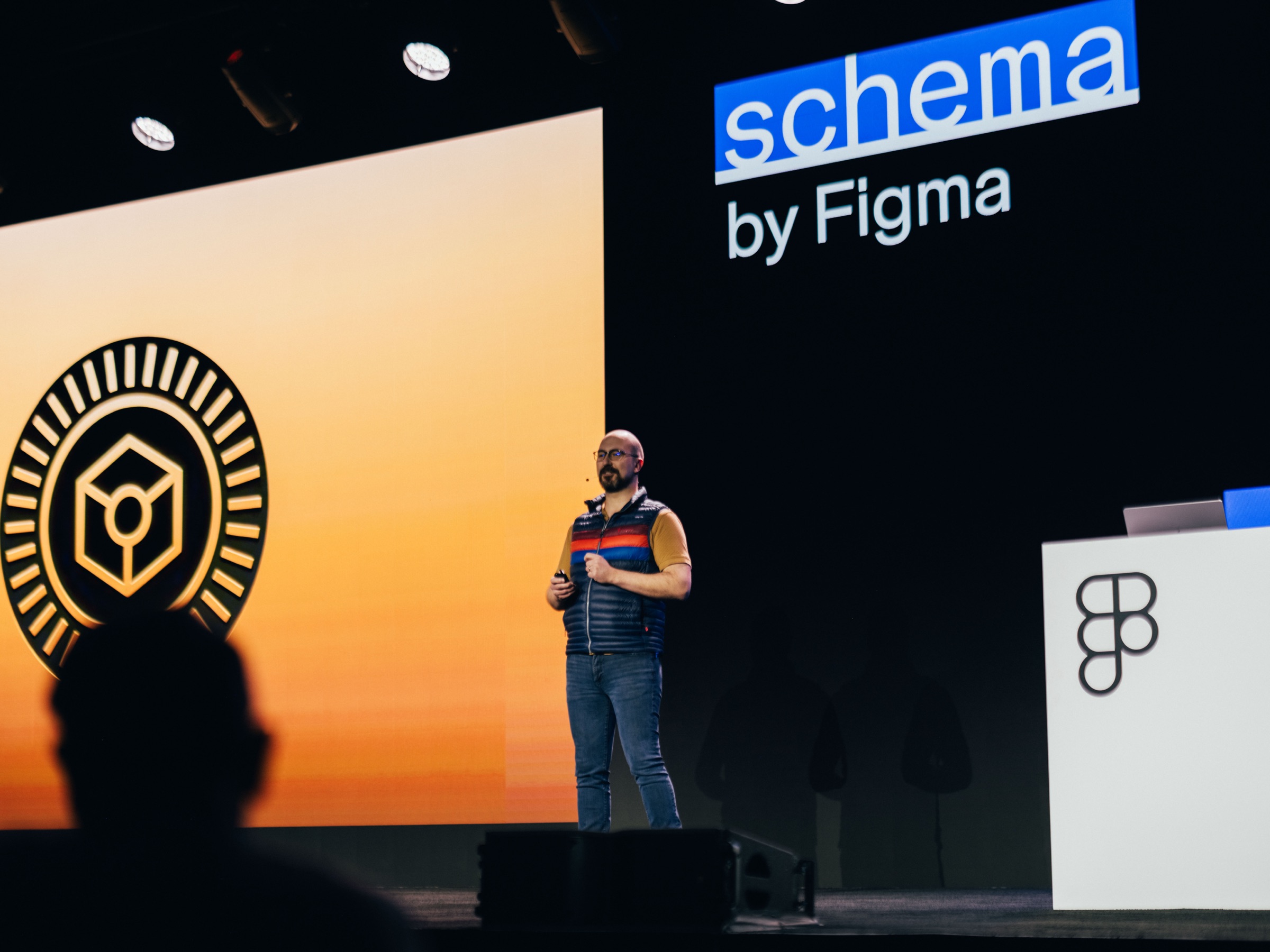 Me on stage at Schema by Figma, 2025
